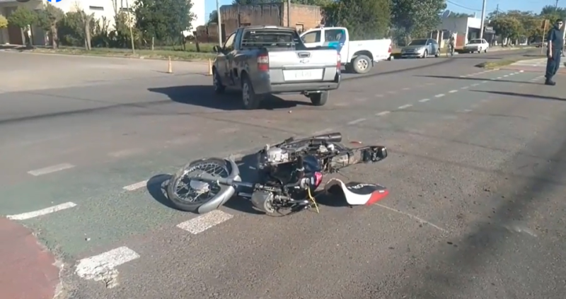 Accidente en la avenida San Martín y República Argentina