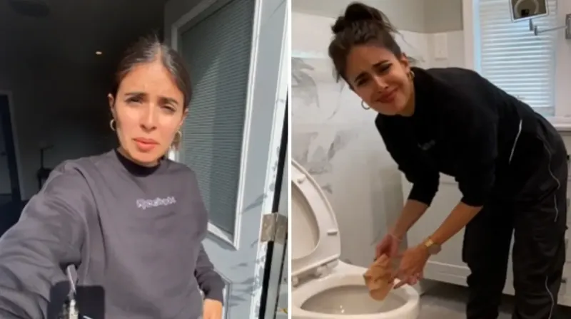 Brenda mostró su experiencia como trabajadora doméstica y la compartió con sus seguidores. (Capturas: TikTok/@brencaretto)