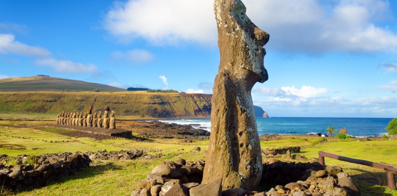 Vista de la zona del Ahu Tongariki. Foto Shutterstock