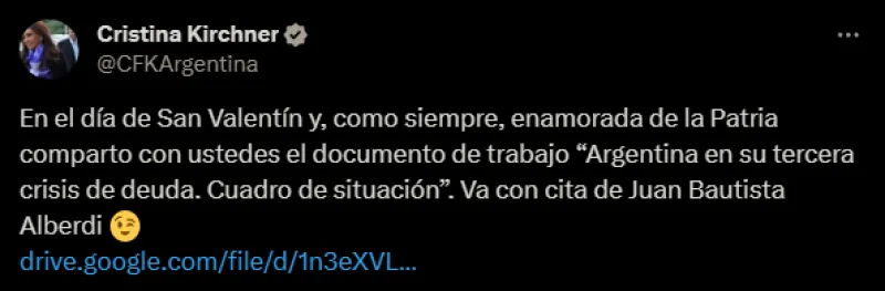 Reapareció Cristina Kirchner y apuntó a la Ley Ómnibus: «Es una reforma constitucional encubierta»