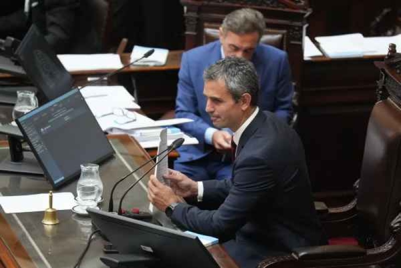 Tratamiento de la Ley Ómnibus en la Cámara de Diputados. Presidente de la Cámara Baja, Martín Menem. (Foto NA: MARCELO CAPECE)Por: Marcelo Capece