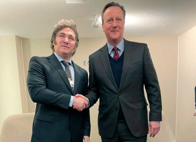  Javier Milei y David Cameron en Davos (NA)