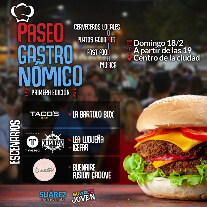 Se viene el primer paseo gastronómico suarense