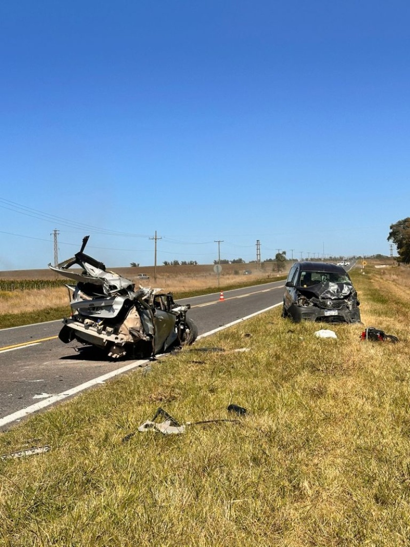 Murieron dos jóvenes tresarroyenses en un triple choque en la Ruta 3