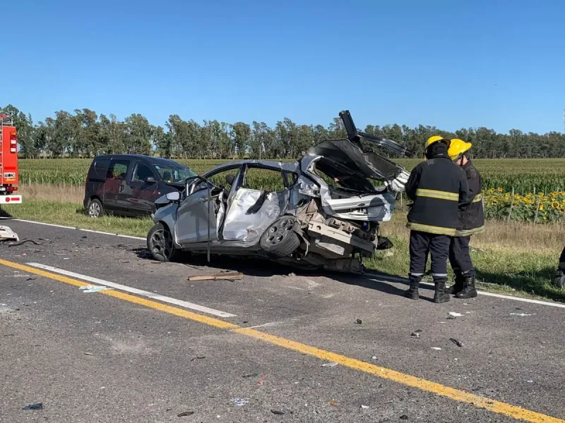 Murieron dos jóvenes tresarroyenses en un triple choque en la Ruta 3