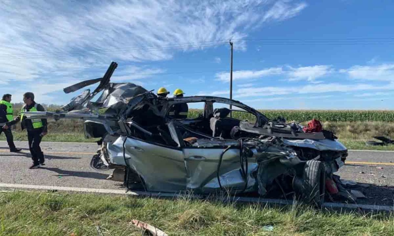 Murieron dos jóvenes tresarroyenses en un triple choque en la Ruta 3