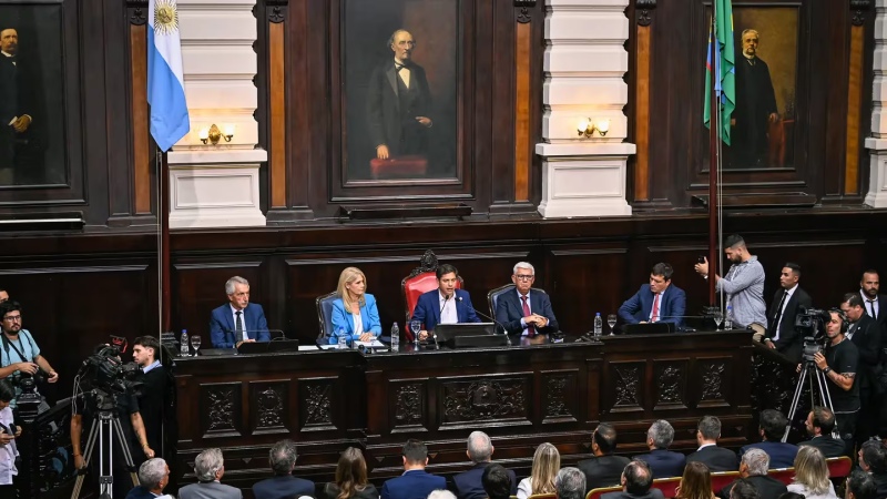 Axel Kicillof habló ante la Legislatura bonaerense (Foto: Prensa Provincia de Buenos Aires).