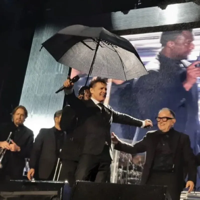  Luis Miguel se quejó de la lluvia y finalizó su show abruptamente.