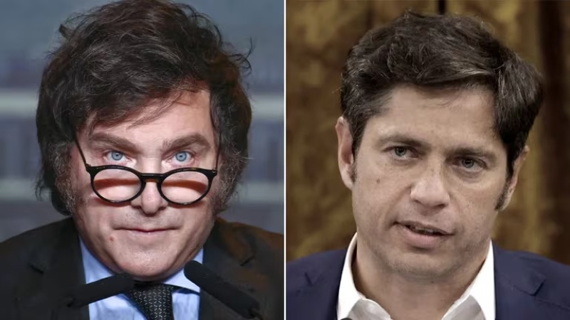 Javier Milei y Axel Kicillof