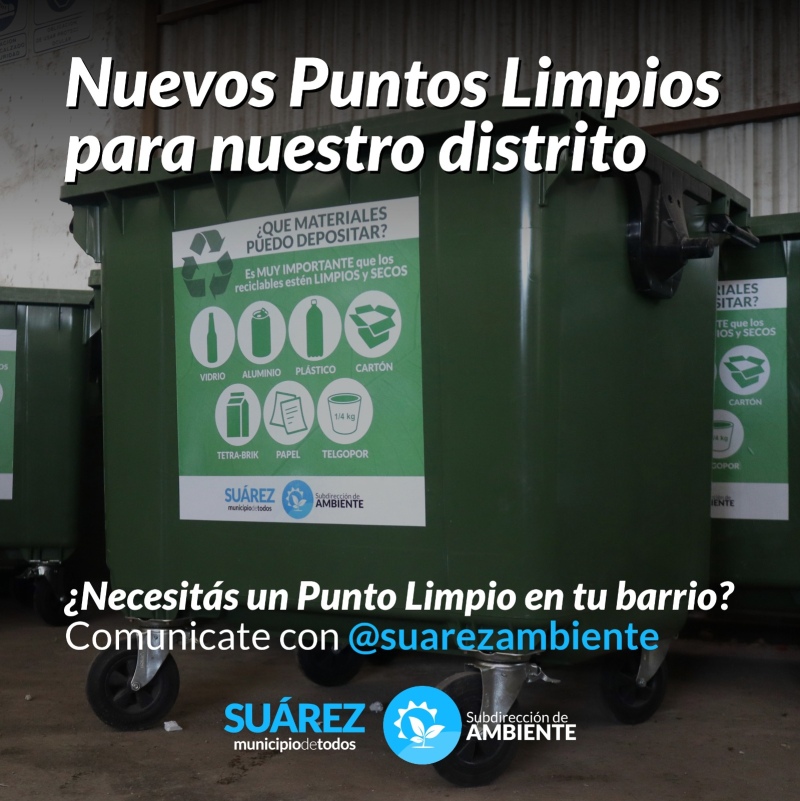 Colocación de nuevos puntos limpios para residuos reciclables