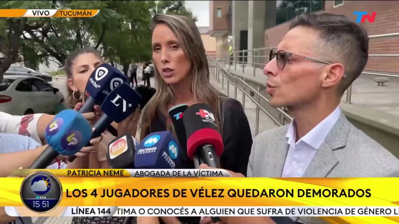 Los abogados de la denunciante de los jugadores de Vélez hablaron tras el pedido de aprehensión (Fuente: TN)