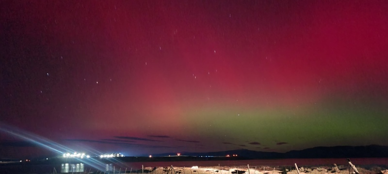 Se generaron auroras australes en Ushuaia producto de la intensa tormenta solar