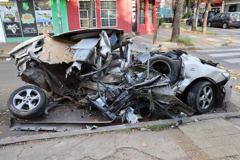 Uno de los autos involucrados en la tragedia de la PanamericanaFabián Marelli