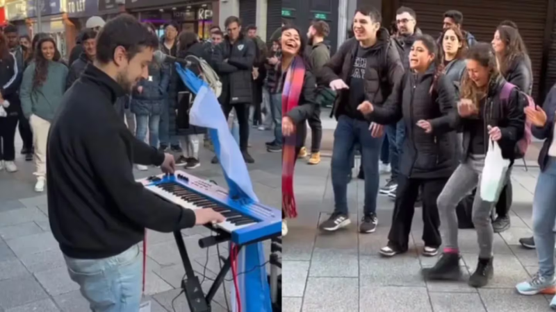 Es argentino, vive en Irlanda y se hizo viral por tocar rock nacional y cumbia: “Se ponen a bailar”