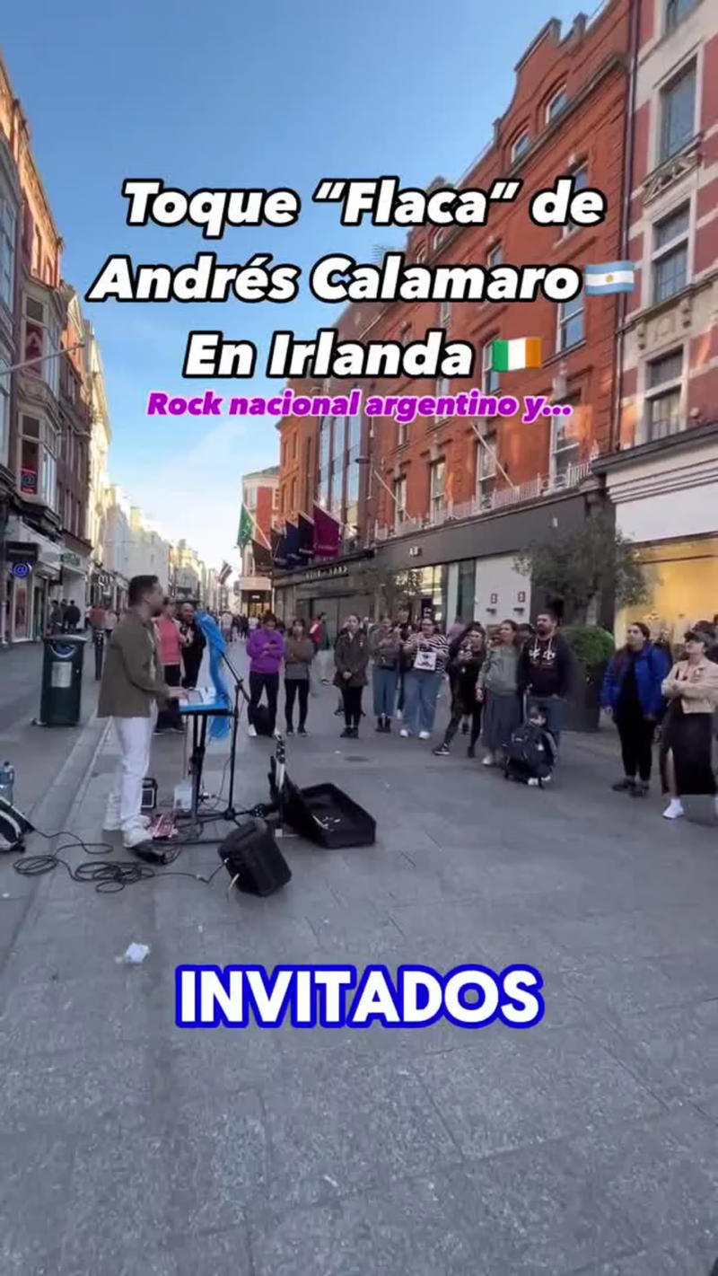 Es argentino, vive en Irlanda y se hizo viral por tocar rock nacional y cumbia: “Se ponen a bailar”